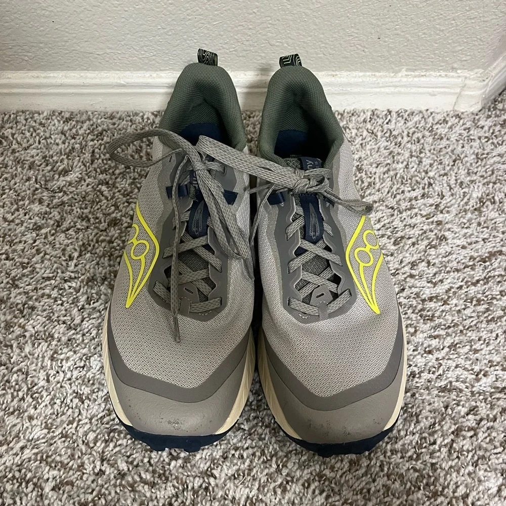 Saucony Peregrine 15 Trail Running Shoes in Ridge/Olivine Men’s Size 13